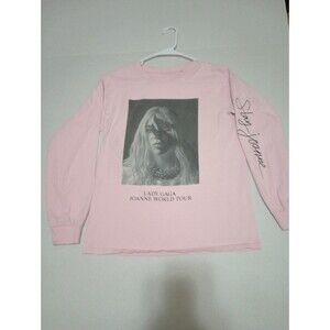 Lady Gaga Joanne Long Sleeve T-Shirt Small Baby Pink Concert 2017 Tour